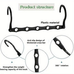 10pcs Folding Clothes Hanger Portable Magic Drying Rack Organizer