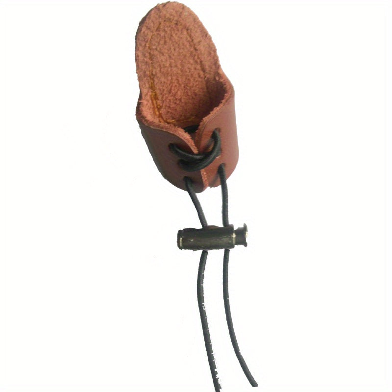 2pcs Cowhide Thumb Ring Finger Tabs For Recurve Bow Longbow
