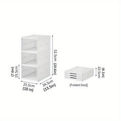 1pc Folding Shoe Box Plastic Shoes Storage Box Organizer