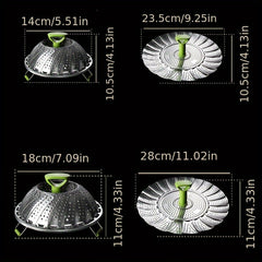 Foldable Steaming Rack Kitchen Tool for Home & Outdoor Cooking
