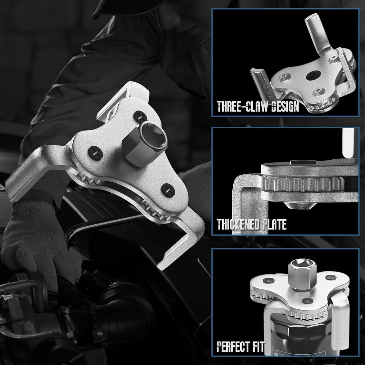 Universal Filter Wrench 2 1 2 To 4 3 Jaw Removal Tool Set