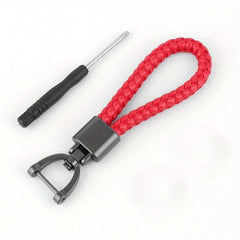 1pc Rotatable Key Chain Faux Leather Buckle Ring Outdoor Carabiners Accessories