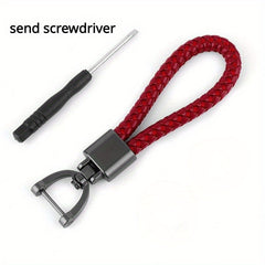 1pc Rotatable Key Chain Faux Leather Buckle Ring Outdoor Carabiners Accessories
