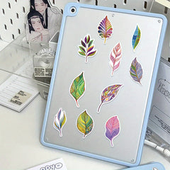 50pcs Cartoon Plant Leaf Stickers for Books Laptops - Cute Decorative Decal
