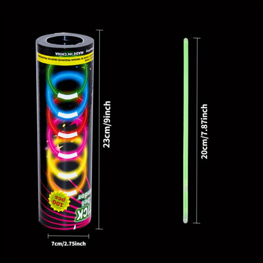 100pcs Glow Sticks Neon Party Decorations Glow Necklaces