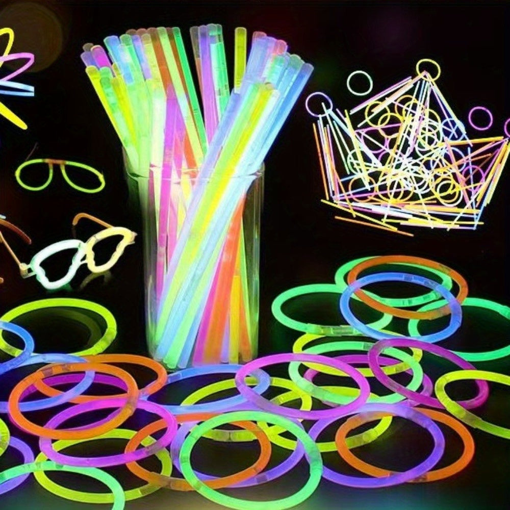100pcs Glow Sticks Neon Party Decorations Glow Necklaces