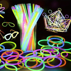 100pcs Glow Sticks Neon Party Decorations Glow Necklaces