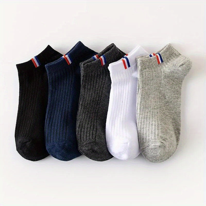 5 Pairs Men's Low Cut Ankle Socks