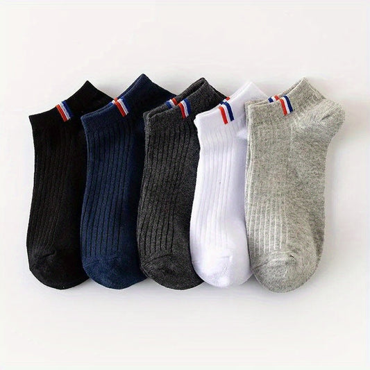 5 Pairs Men's Low Cut Ankle Socks