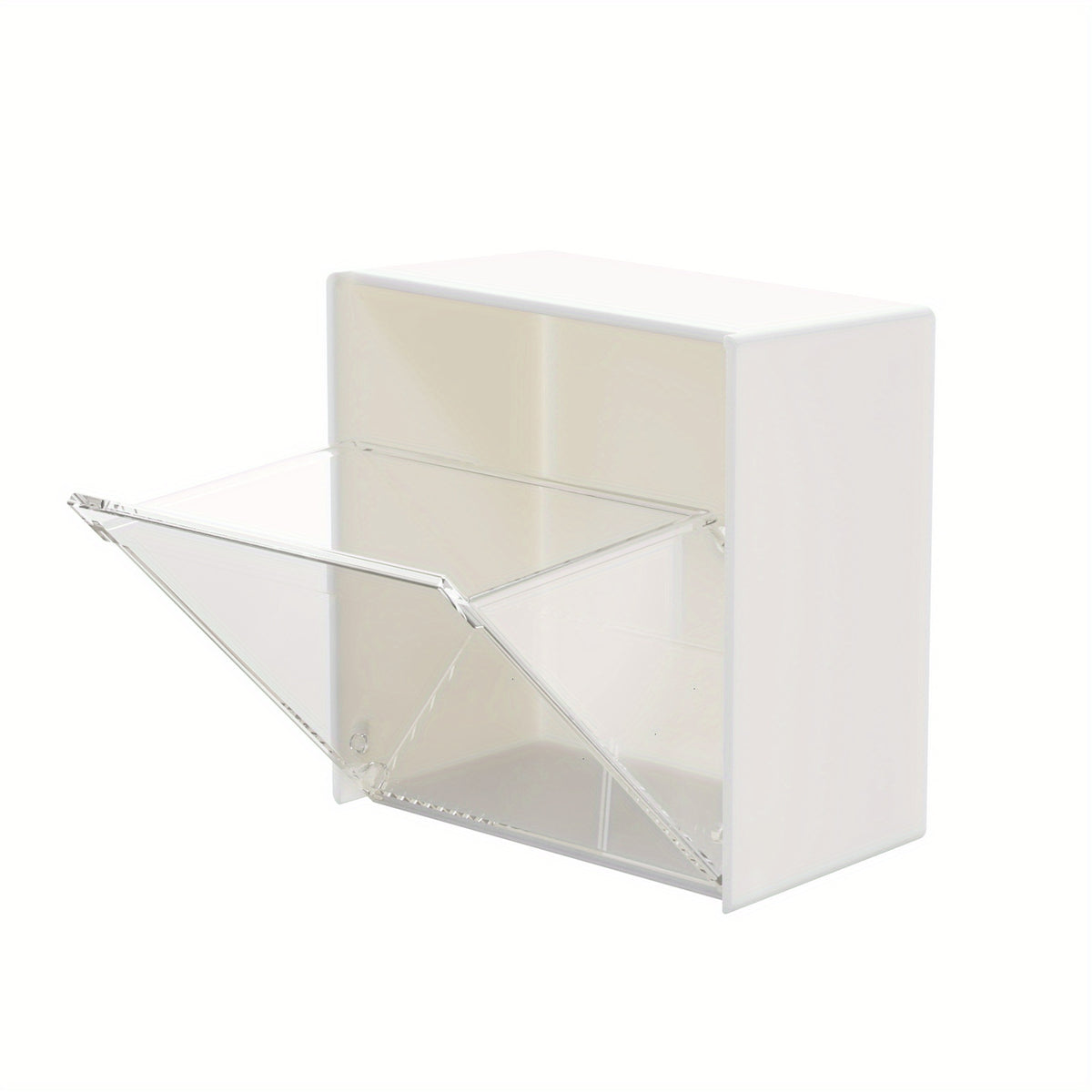 Plastic Wall Mounted Storage Box Cotton Pad Dispenser Organizer
