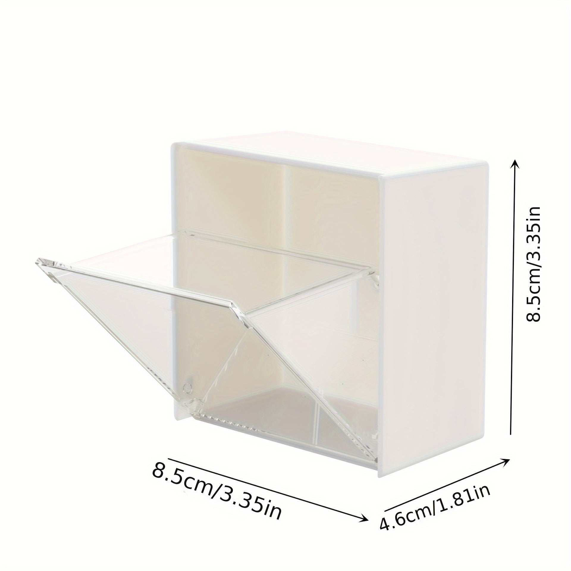 Plastic Wall Mounted Storage Box Cotton Pad Dispenser Organizer