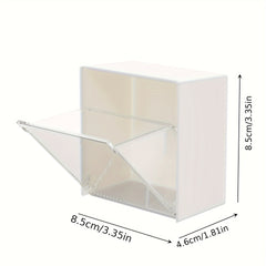 Plastic Wall Mounted Storage Box Cotton Pad Dispenser Organizer