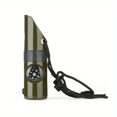 7-In-1 Survival Whistle with Compass & Thermometer
