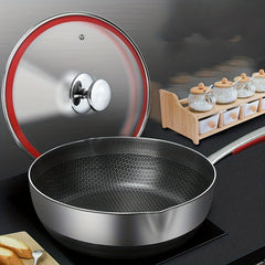 Non Stick Stainless Steel Frying Pan with Lid
