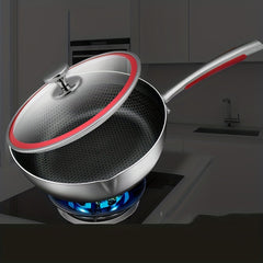 Non Stick Stainless Steel Frying Pan with Lid