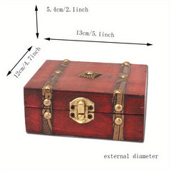 Vintage Wooden Storage Box Jewelry Accessories Gift