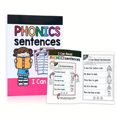 English Phonics Workbook for Kids - Colorful Sentence Training Book