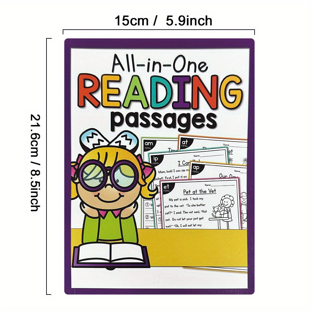English Phonics Workbook for Kids - Colorful Sentence Training Book