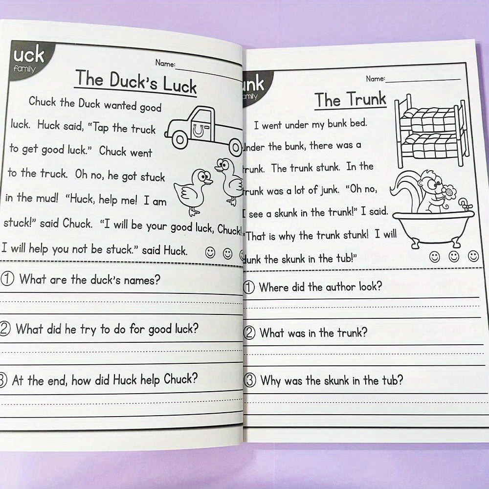 English Phonics Workbook for Kids - Colorful Sentence Training Book