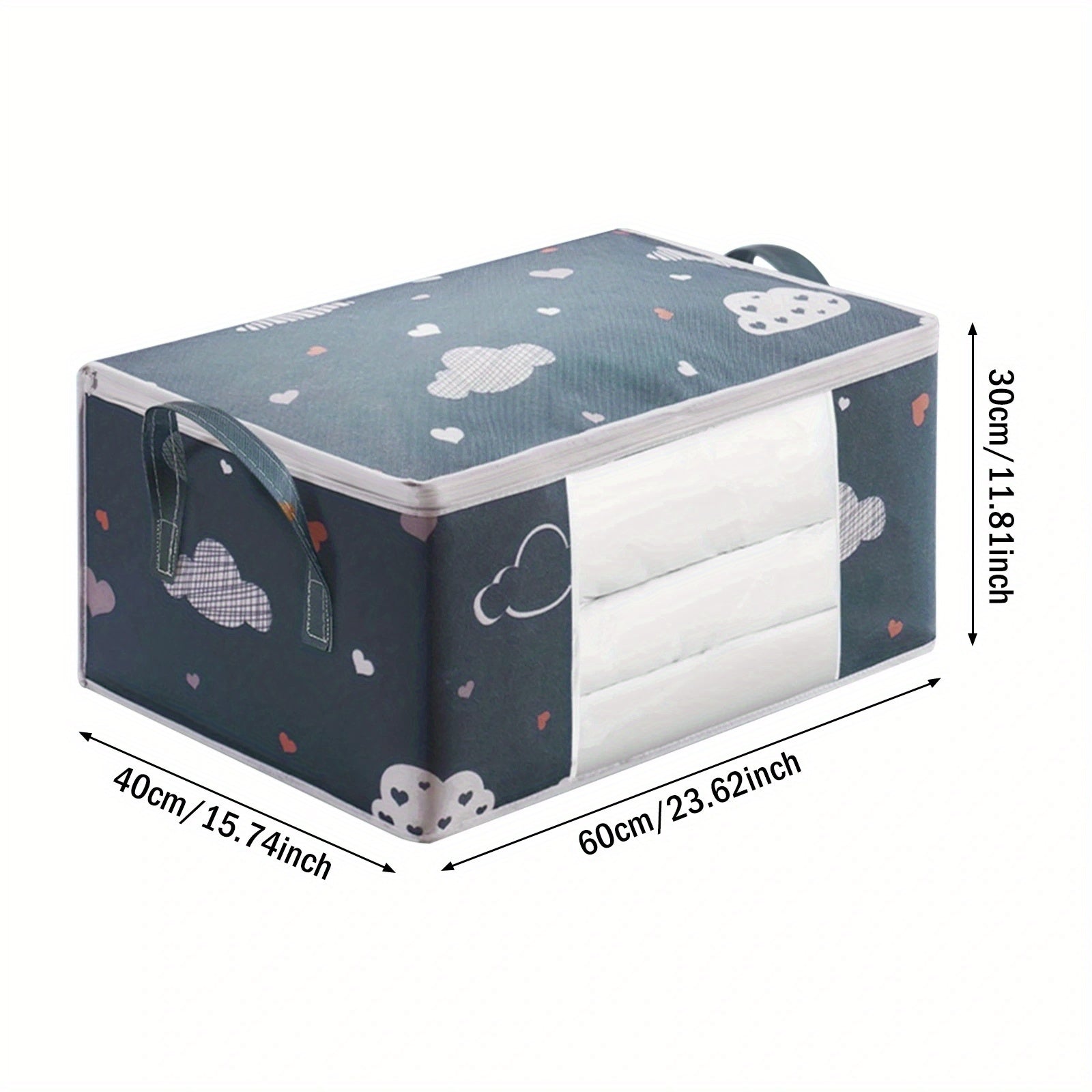 Cartoon Pattern Zipper Storage Bag Large Capacity Clothes Storage Bag