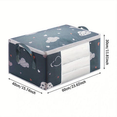 Cartoon Pattern Zipper Storage Bag Large Capacity Clothes Storage Bag