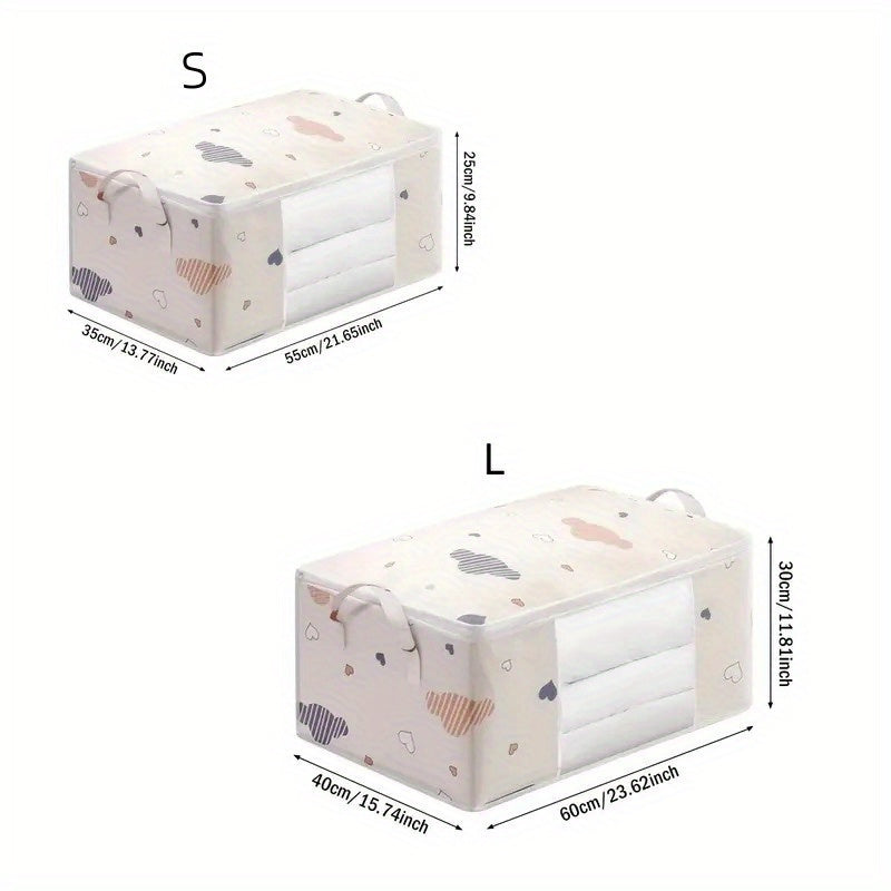 Cartoon Pattern Zipper Storage Bag Large Capacity Clothes Storage Bag