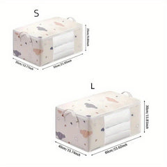 Cartoon Pattern Zipper Storage Bag Large Capacity Clothes Storage Bag