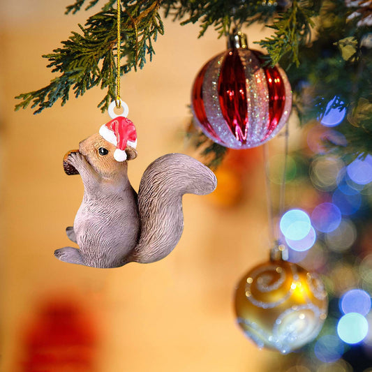 4pcs Squirrel Christmas Hanging Decorations - Christmas Tree Pendants