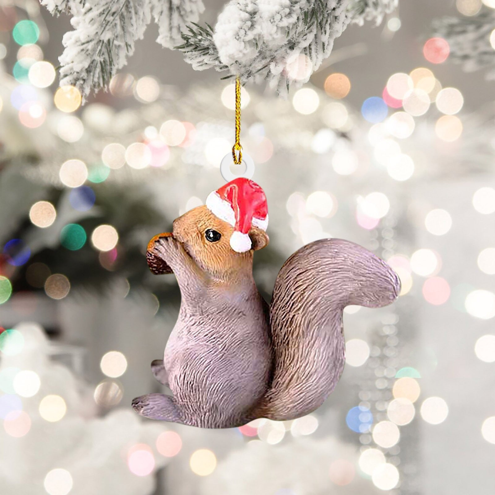 4pcs Squirrel Christmas Hanging Decorations - Christmas Tree Pendants