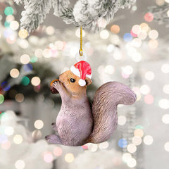 4pcs Squirrel Christmas Hanging Decorations - Christmas Tree Pendants