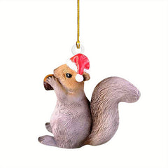 4pcs Squirrel Christmas Hanging Decorations - Christmas Tree Pendants