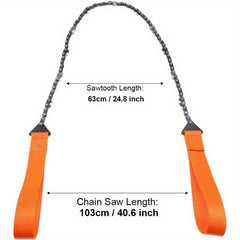 Pocket Chainsaw Heavy Duty Steel Hand Chainsaw Outdoor Survival Camping Tool