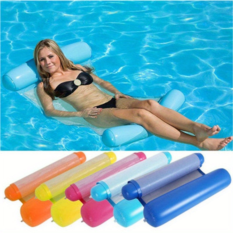 Inflatable Mesh Hammock Foldable Backrest Floating Pool