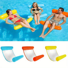 Inflatable Mesh Hammock Foldable Backrest Floating Pool