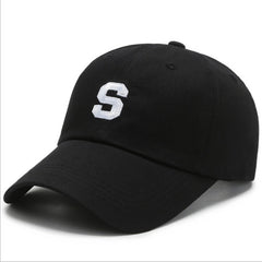 Embroidered S Baseball Cap Sun Hat Hip Hop Cap