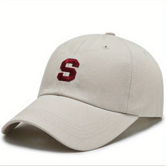 Embroidered S Baseball Cap Sun Hat Hip Hop Cap