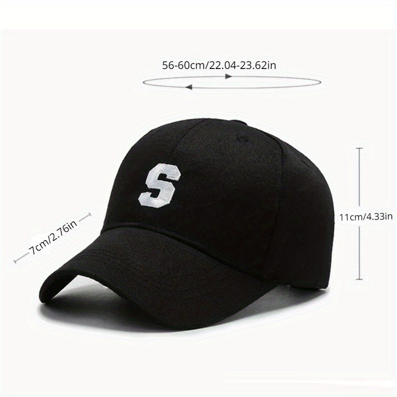 Embroidered S Baseball Cap Sun Hat Hip Hop Cap