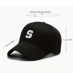 Embroidered S Baseball Cap Sun Hat Hip Hop Cap