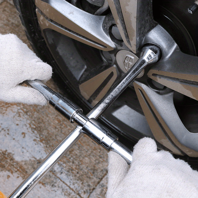 Heavy Duty Folding Lug Wrench for Cars and Trucks