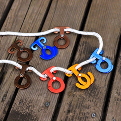 Circular Aluminum Alloy Buckle Self-locking Tent Rope Hook
