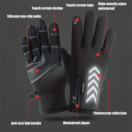 Winter Thermal Gloves Windproof Waterproof Touchscreen Gloves 4 Colors 3 Sizes