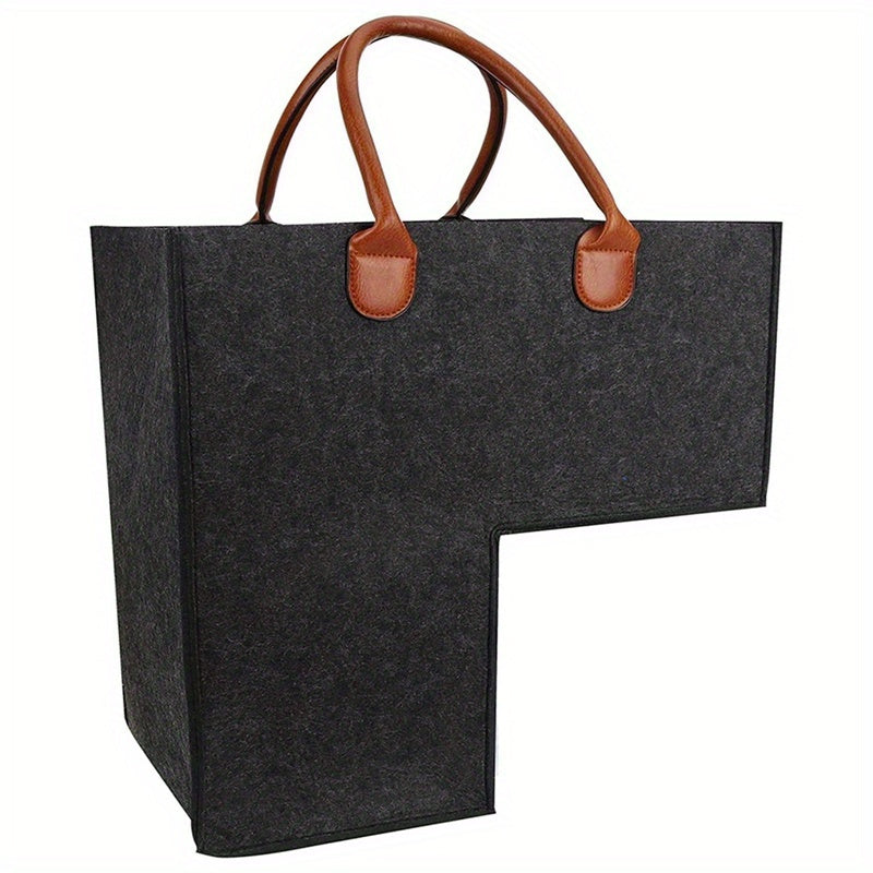 Stair Basket With Handles And Support Panel For Carpeted And Wooden Stairs