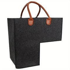 Stair Basket With Handles And Support Panel For Carpeted And Wooden Stairs