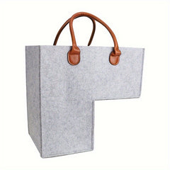 Stair Basket With Handles And Support Panel For Carpeted And Wooden Stairs