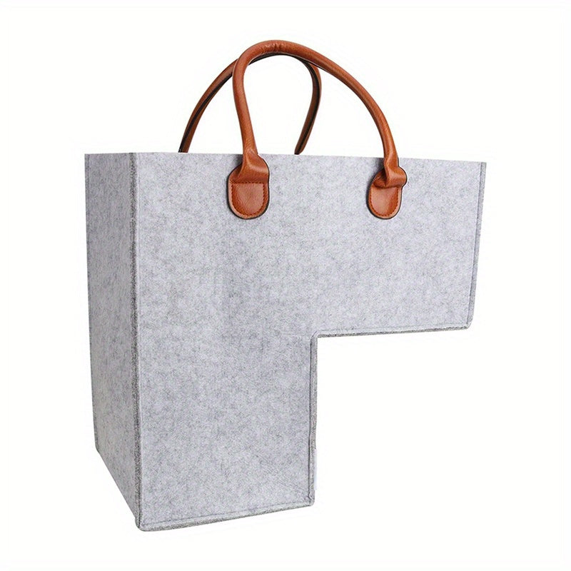 Stair Basket With Handles And Support Panel For Carpeted And Wooden Stairs