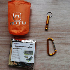 Outdoor Camping Emergency Sleeping Bag with Whistle & Buckle