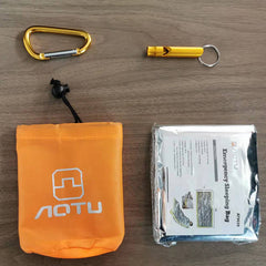 Outdoor Camping Emergency Sleeping Bag with Whistle & Buckle