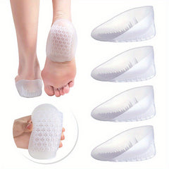 2pcs Soft Heel Pad Shock Absorbing Belt Inner Height Increasing Half Pad
