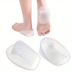 2pcs Soft Heel Pad Shock Absorbing Belt Inner Height Increasing Half Pad