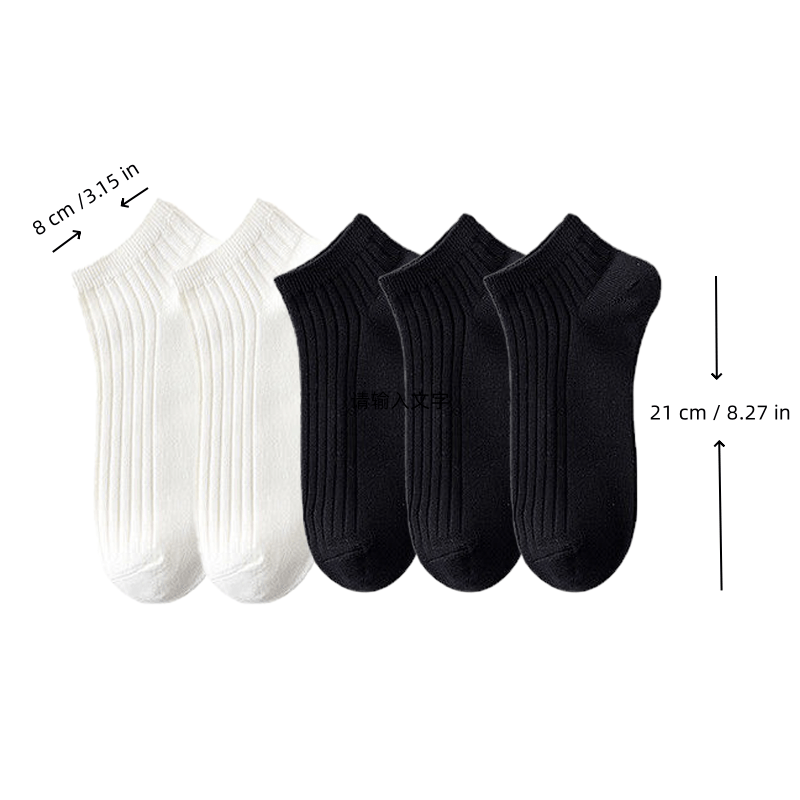 Men's Crew Socks 5 Pack Low Cut Ankle Socks Breathable & Comfortable